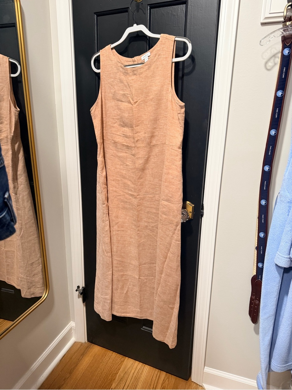 J Jill Sleeveless Rust Linen Maxi Dress